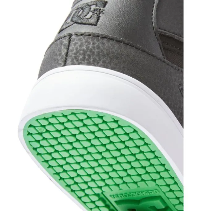 Kids Essentials DC Kids039 Pure High Elastic Lace Shoes BlackSplatter Kids Essentials DC Kids039 Pure High Elastic Lace Shoes BlackSplatter