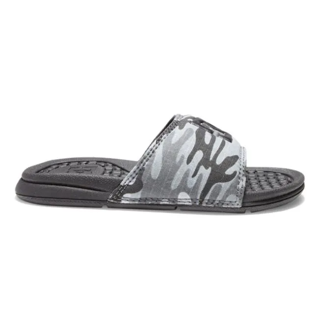 Kids Slides DC Kids039 Bolsa Slides Grey Camo Kids Slides DC Kids039 Bolsa Slides Grey Camo