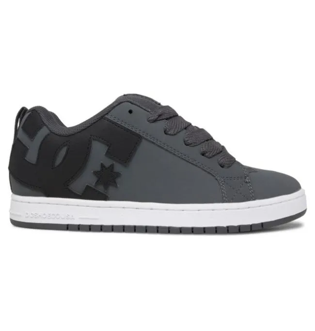 Men Essentials DC Men039s Court Graffik Shoes Dk GreyBlackWhite Men Essentials DC Men039s Court Graffik Shoes Dk GreyBlackWhite
