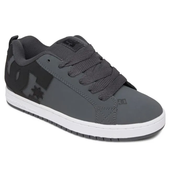 Men Essentials DC Men039s Court Graffik Shoes Dk GreyBlackWhite Men Essentials DC Men039s Court Graffik Shoes Dk GreyBlackWhite