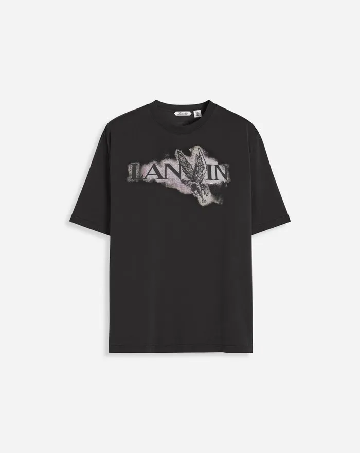 Men Lanvin Tshirts and Polos Lanvin X Future Classic Eagle Print Tshirt Black Men Lanvin Tshirts and Polos Lanvin X Future Classic Eagle Print Tshirt Black