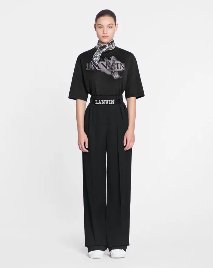 Men Lanvin Tshirts and Polos Lanvin X Future Classic Eagle Print Tshirt Black Men Lanvin Tshirts and Polos Lanvin X Future Classic Eagle Print Tshirt Black