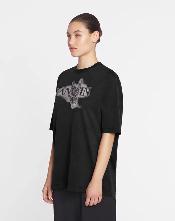 Men Lanvin Tshirts and Polos Lanvin X Future Classic Eagle Print Tshirt Black Men Lanvin Tshirts and Polos Lanvin X Future Classic Eagle Print Tshirt Black