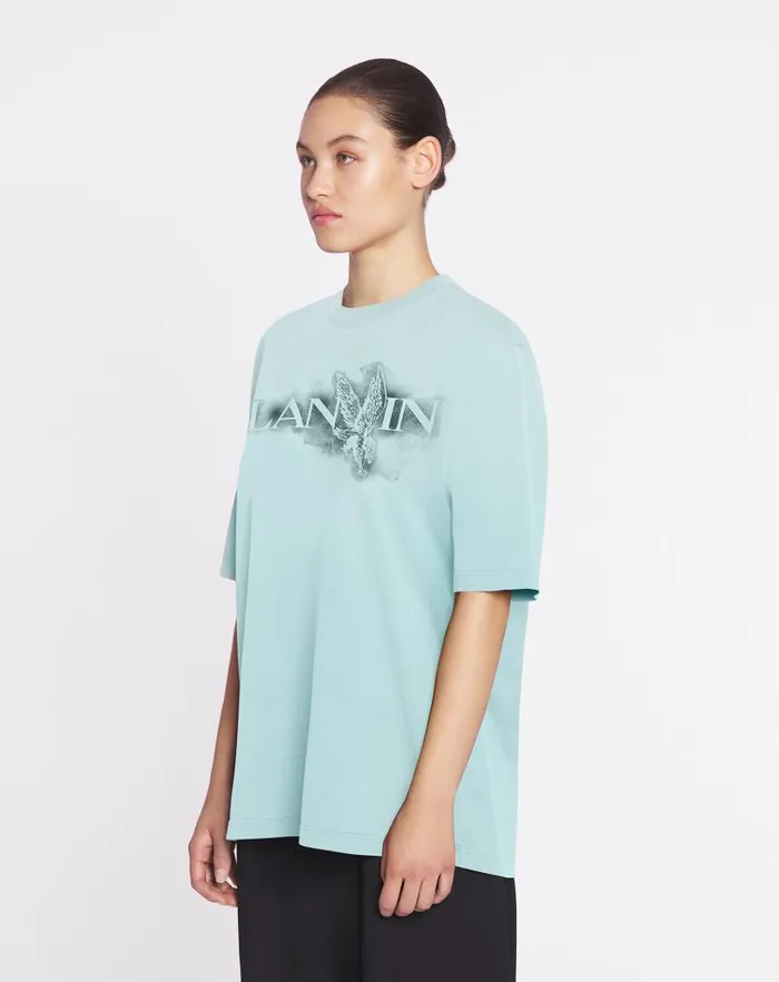 Men Lanvin Tshirts and Polos Lanvin X Future Classic Eagle Print Tshirt Lanvin Blue Men Lanvin Tshirts and Polos Lanvin X Future Classic Eagle Print Tshirt Lanvin Blue