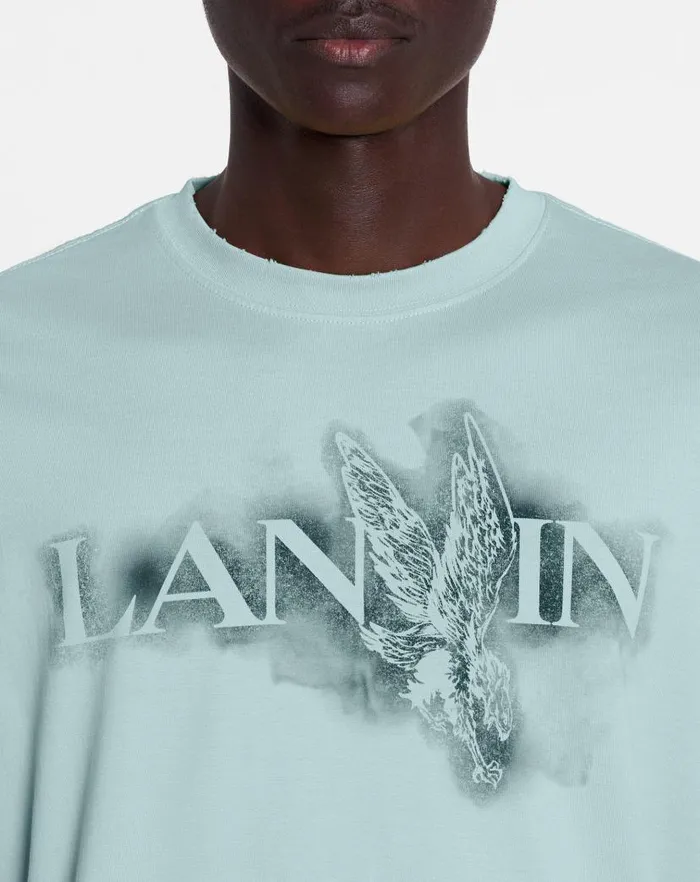 Men Lanvin Tshirts and Polos Lanvin X Future Classic Eagle Print Tshirt Lanvin Blue Men Lanvin Tshirts and Polos Lanvin X Future Classic Eagle Print Tshirt Lanvin Blue
