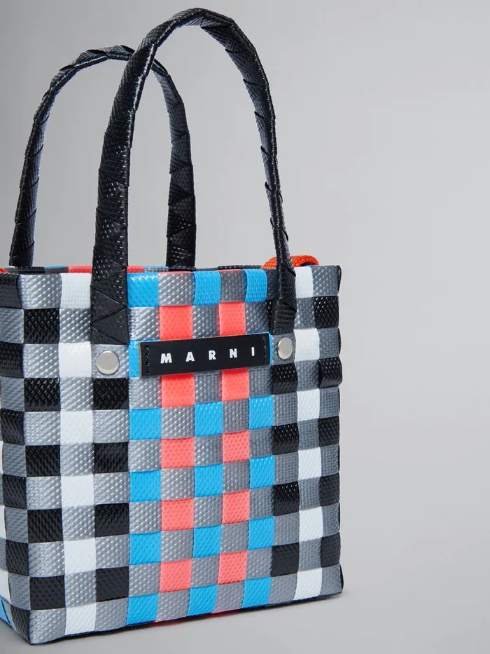 Multicolor Woven Micro Basket Bag Kids Marni
