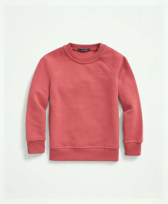 Polos TShirts andamp Sweats Kids Brooks Brothers Boys Embroidered Logo Terry Sweatshirt Light Red