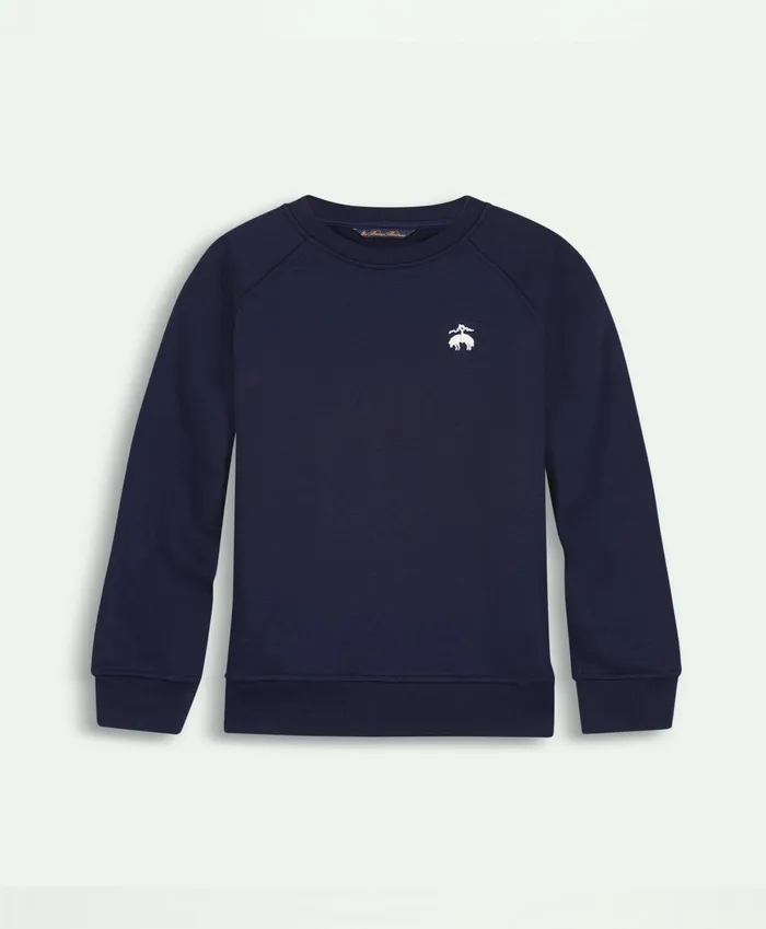 Polos TShirts andamp Sweats Kids Brooks Brothers Boys Embroidered Logo Terry Sweatshirt Navy
