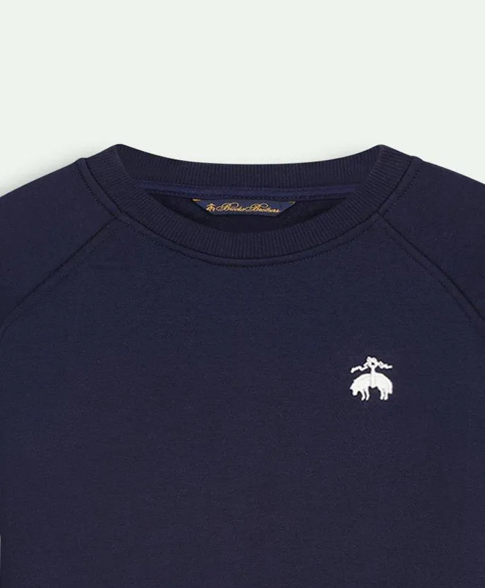 Polos TShirts andamp Sweats Kids Brooks Brothers Boys Embroidered Logo Terry Sweatshirt Navy