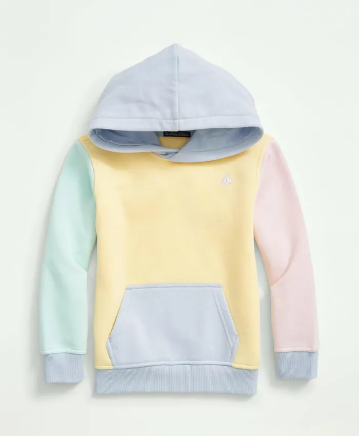 Polos TShirts andamp Sweats Kids Brooks Brothers Boys Terry Fun Hoodie Yellowmulti