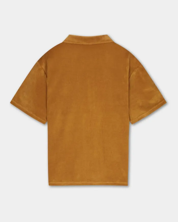 Resort Shirt Velvet Caramel Beige MenWomen Filling Pieces TShirts and Shirts