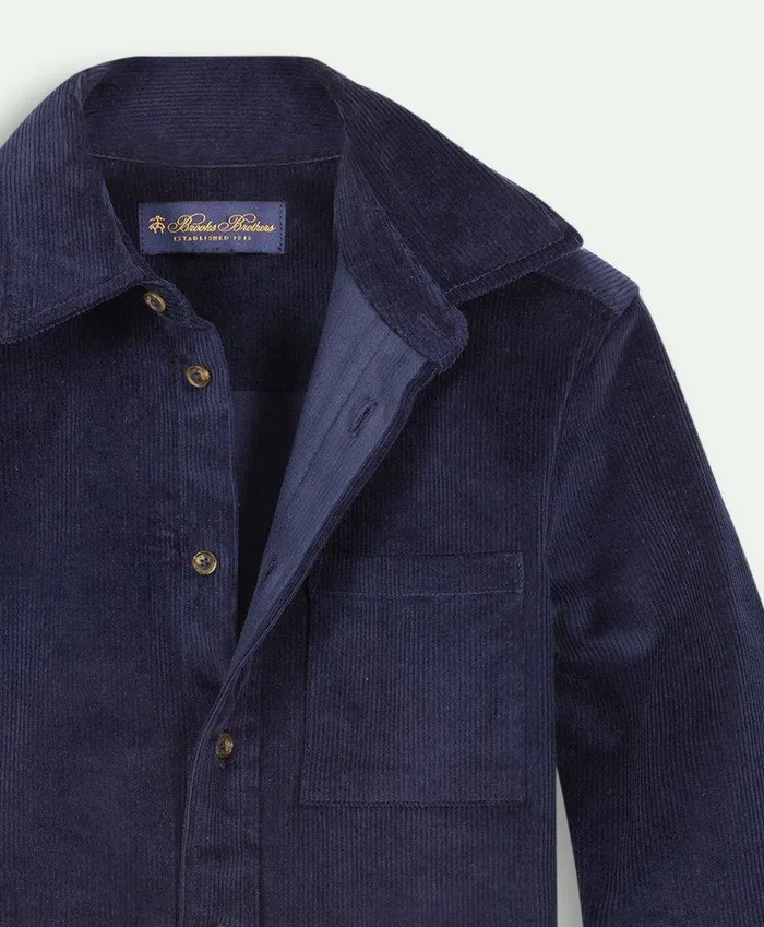 Shirts Kids Brooks Brothers Boys Cotton Corduroy Shirt Jacket Navy