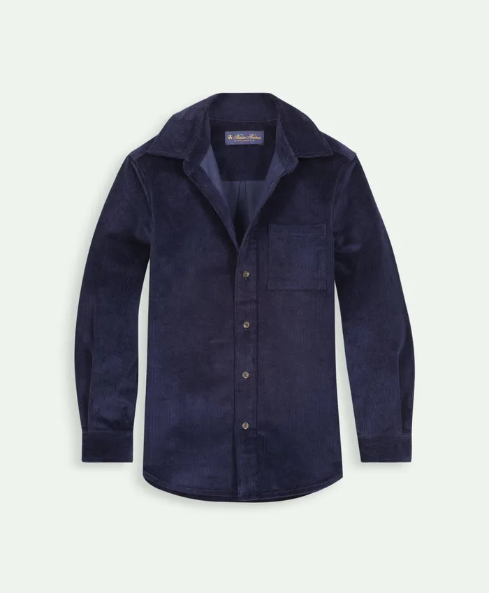 Shirts Kids Brooks Brothers Boys Cotton Corduroy Shirt Jacket Navy