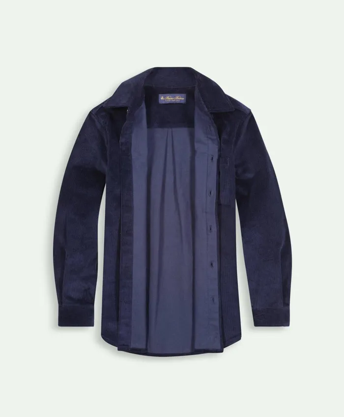 Shirts Kids Brooks Brothers Boys Cotton Corduroy Shirt Jacket Navy