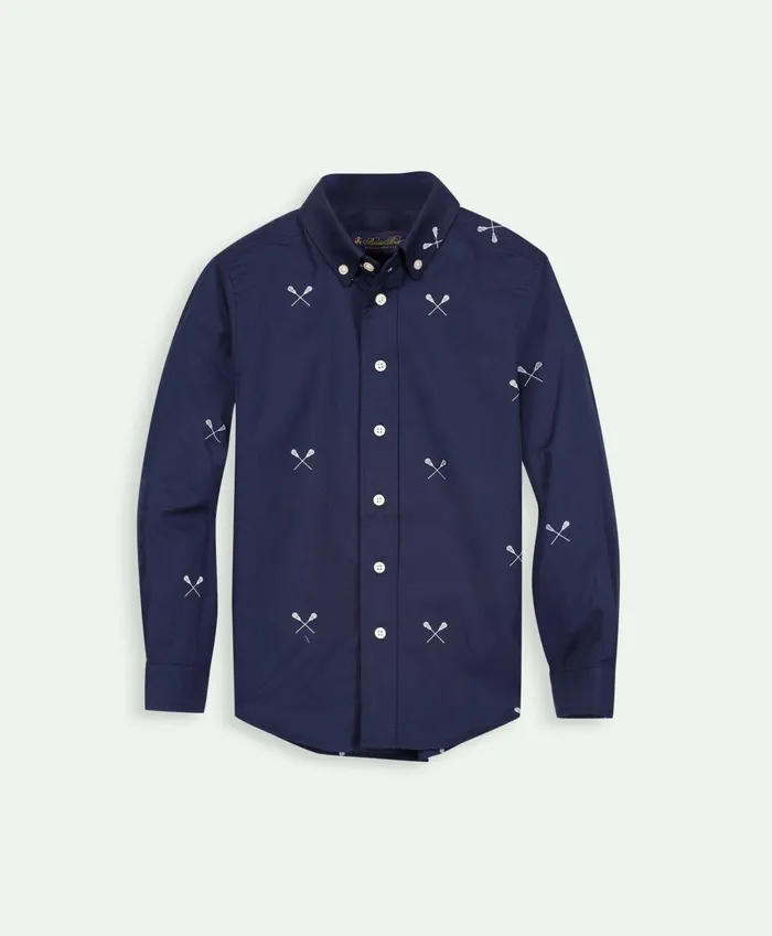 Shirts Kids Brooks Brothers Boys Cotton Poplin Lacrosse Print Sport Shirt Navy Shirts Kids Brooks Brothers Boys Cotton Poplin Lacrosse Print Sport Shirt Navy