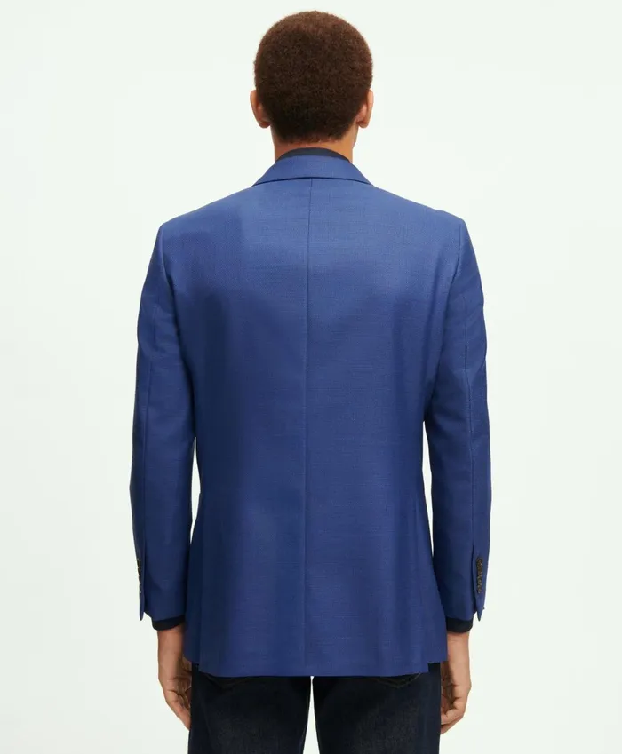 Sport Coats andamp Blazers Men Brooks Brothers Milano SlimFit Wool Hopsack Sport Coat Blue