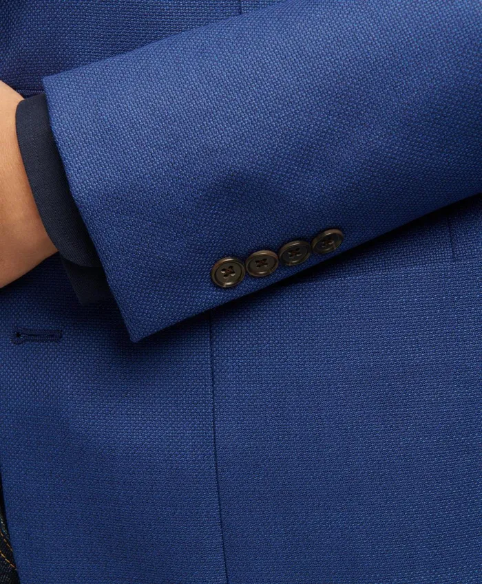 Sport Coats andamp Blazers Men Brooks Brothers Milano SlimFit Wool Hopsack Sport Coat Blue