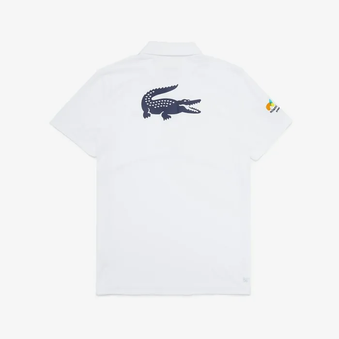 SPORT Performance Polo WhiteNavy Blue Mens Lacoste Polos For Sale