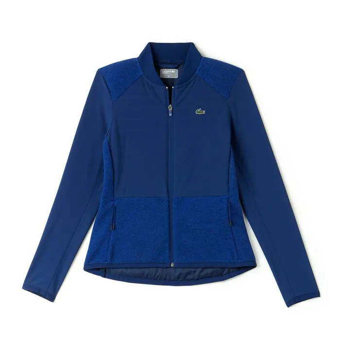 SPORT Quilted Taffeta And Fleece Golf Jacket Navy BlueBlue Womens Lacoste Jackets and Coats Near Me