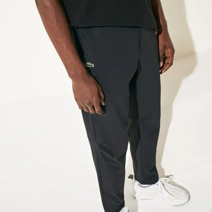 SPORT Stretch Track Pants BlackWhite Mens Lacoste Tracksuits Shop Online