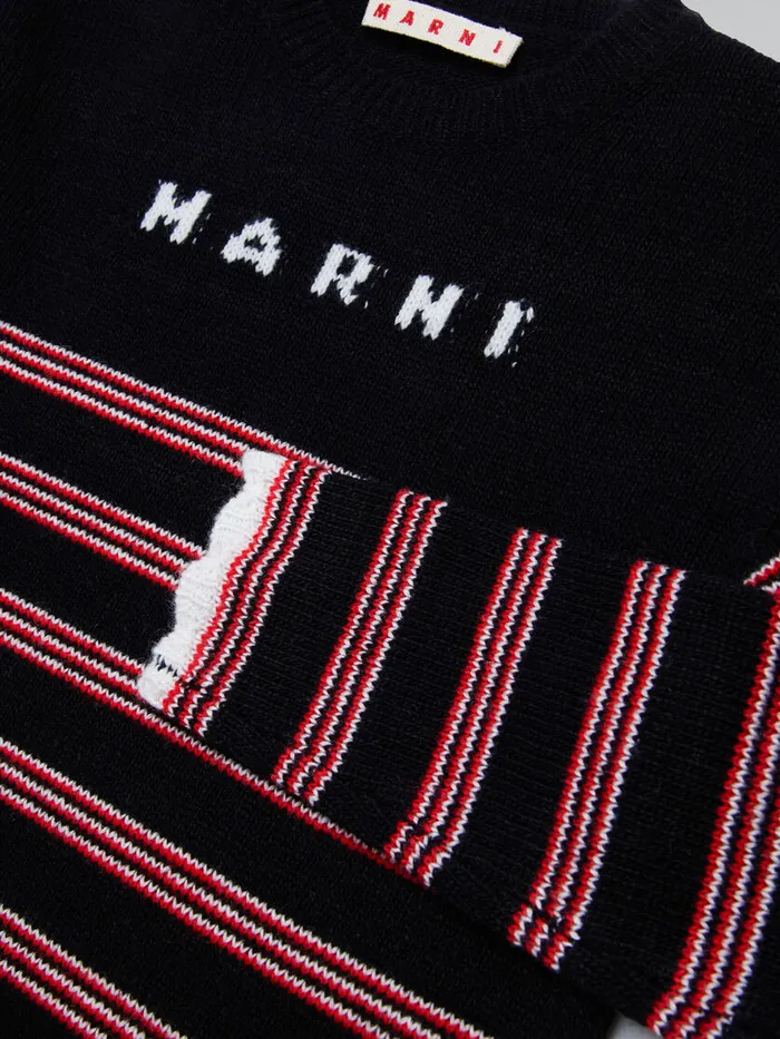 Striped Knitted Dress Kids Marni