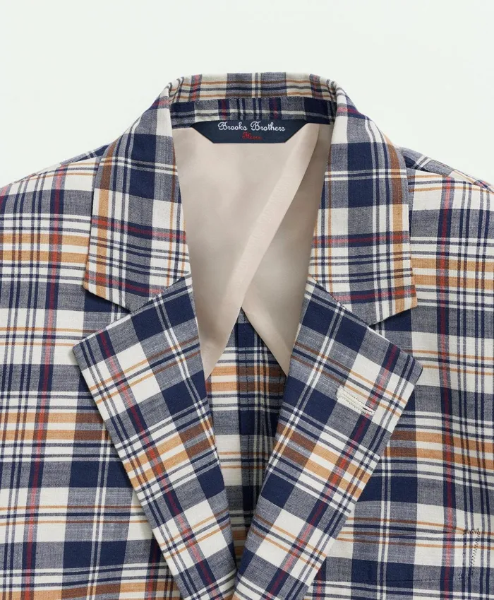 Suits andamp Sport Coats Kids Brooks Brothers Boys Madras Sport Coat Multi