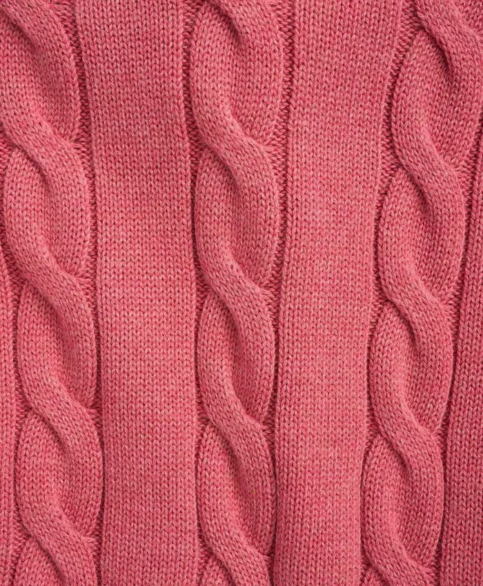 Sweaters Kids Brooks Brothers Boys Cotton CableKnit Hoodie Sweater Dark Pink Heather
