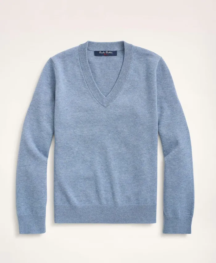 Sweaters Kids Brooks Brothers Boys Cotton VNeck Sweater Medium Blue