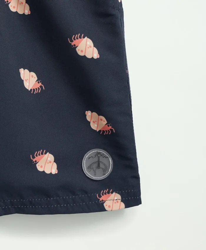 Swim andamp Rashguards Kids Brooks Brothers Boys Crab Print Swim Trunks Navy