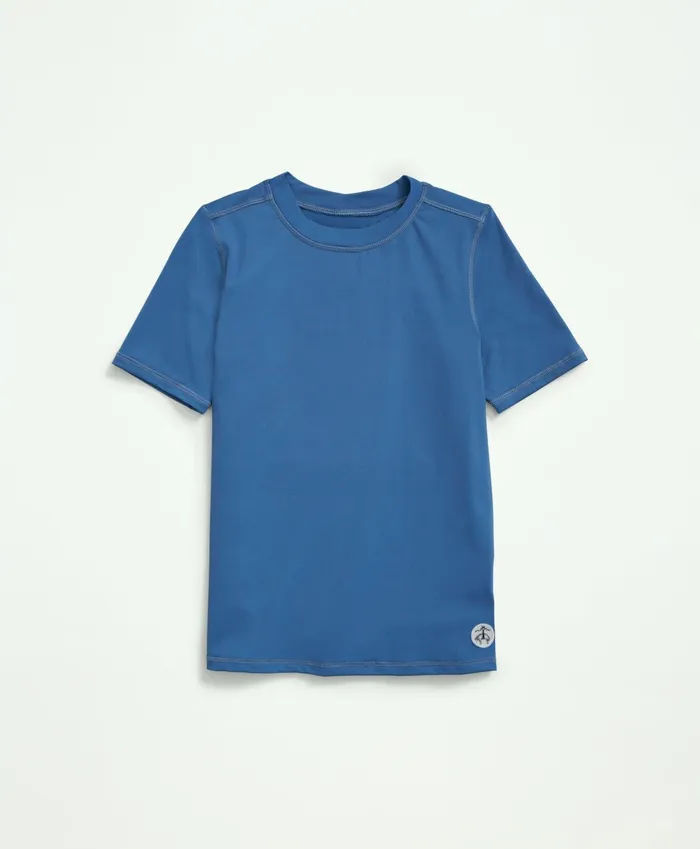 Swim andamp Rashguards Kids Brooks Brothers Boys Short Sleeve Rashguard Blue