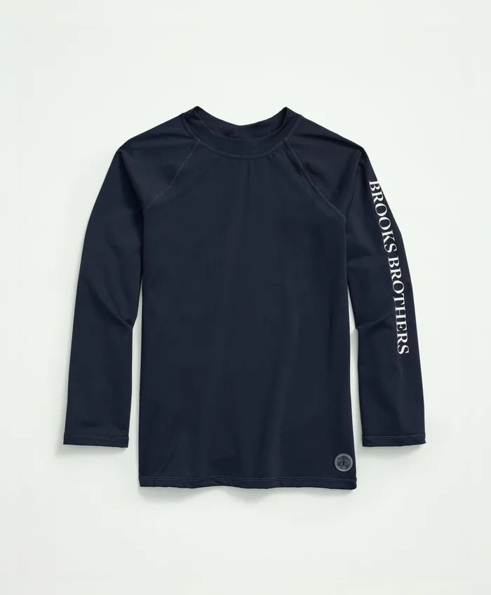 Swim Kids Brooks Brothers Boys Long Sleeve Rashguard Navy