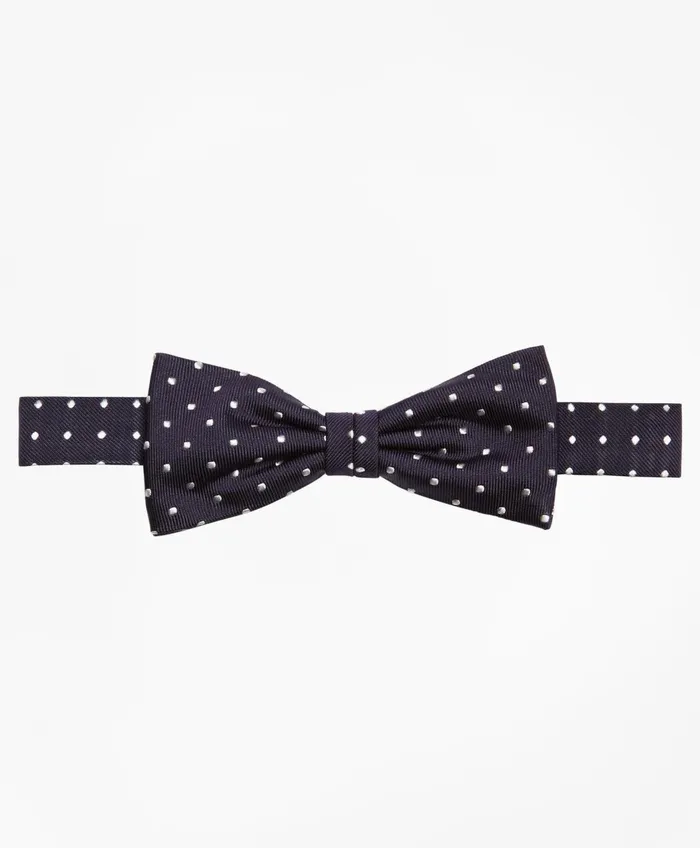 Ties andamp Belts Kids Brooks Brothers Boys Dot PreTied Bow Tie Navy