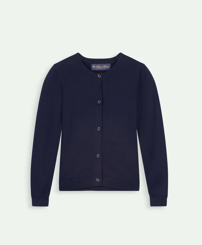Tops Kids Brooks Brothers Girls Cotton Cardigan Navy