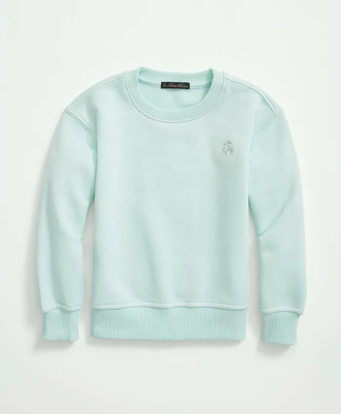 Tops Kids Brooks Brothers Girls Terry Sweatshirt Aqua