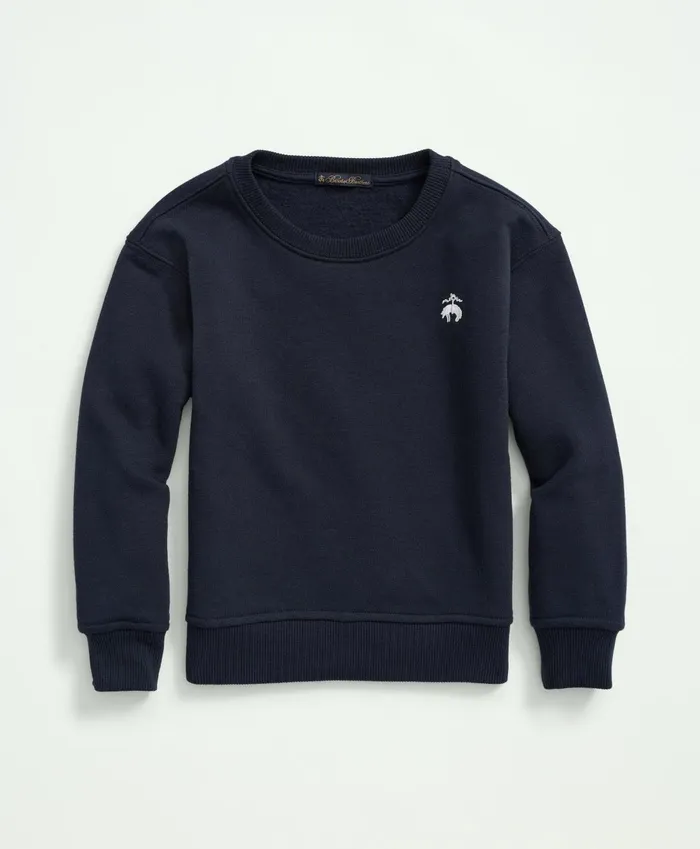 Tops Kids Brooks Brothers Girls Terry Sweatshirt Navy