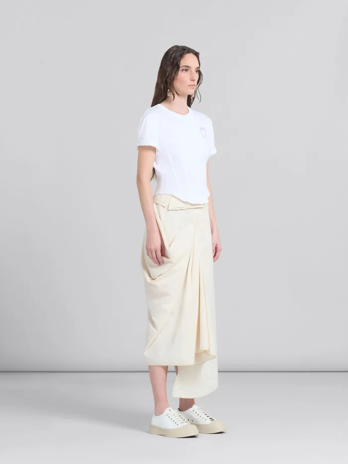 White Organic Jersey Corset Tshirt Women Marni Tops and TShirts