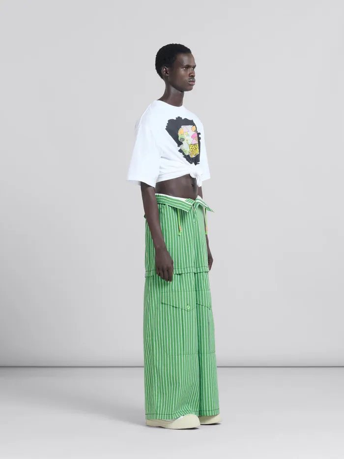 White Organic Jersey Relaxedfit Tshirt With Print Men Marni Tops and TShirts
