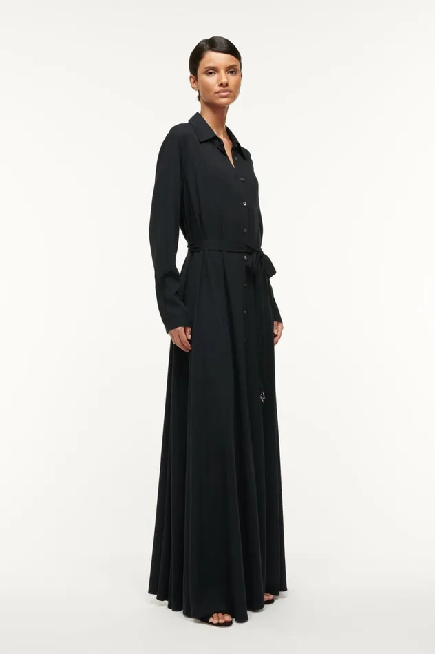 Women Dresses STAUD STAUD ALESSIO DRESS BLACK Women Dresses STAUD STAUD ALESSIO DRESS BLACK