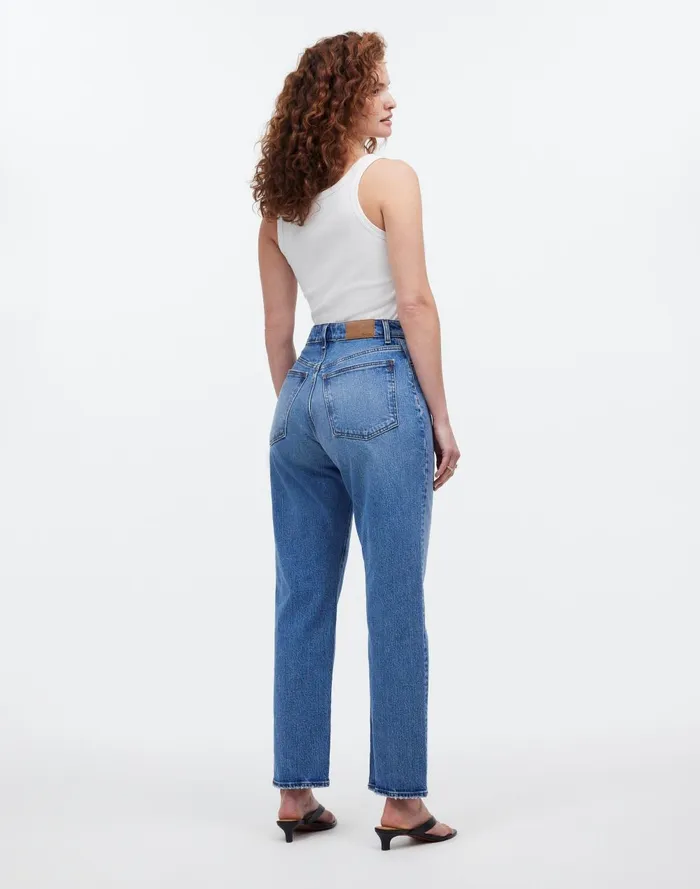 Women Jeans Madewell The Curvy 03990s Straight Crop Jean In Hazeldell Wash