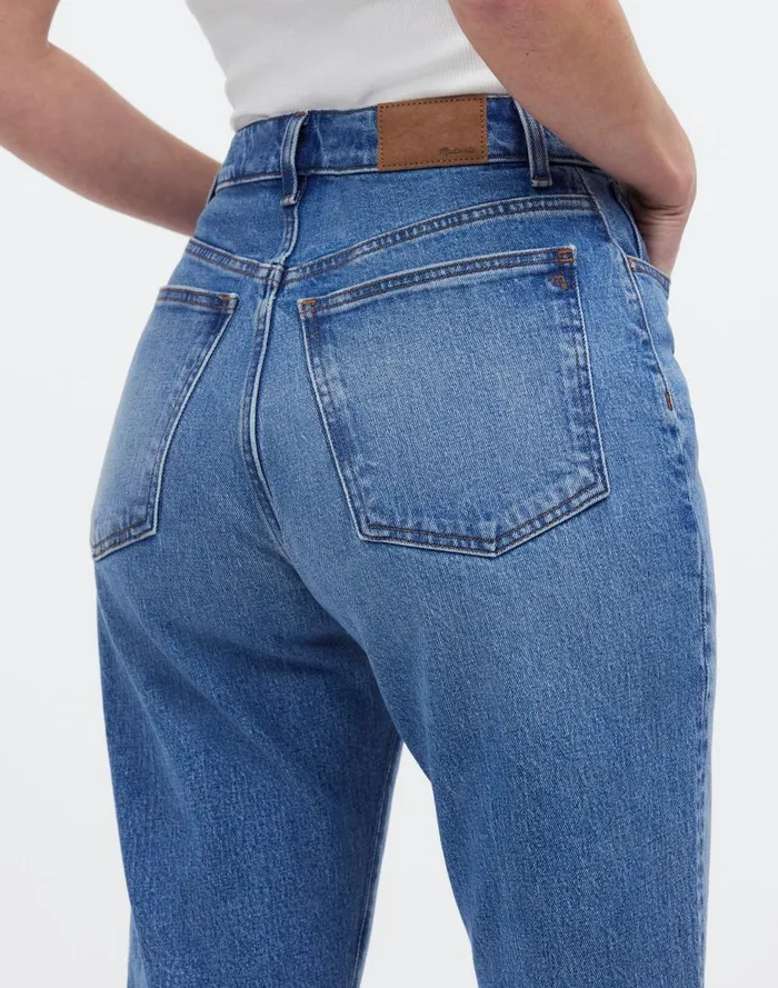 Women Jeans Madewell The Curvy 03990s Straight Crop Jean In Hazeldell Wash