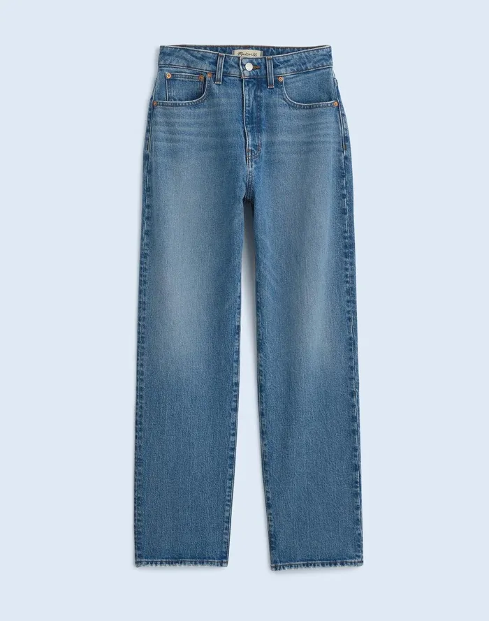 Women Jeans Madewell The Curvy 03990s Straight Crop Jean In Hazeldell Wash