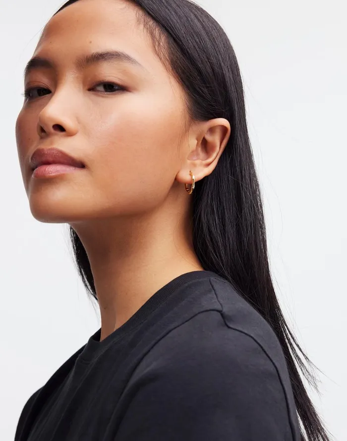 Women Jewelry Madewell DemiFine Bamboo Small Hoop Earrings