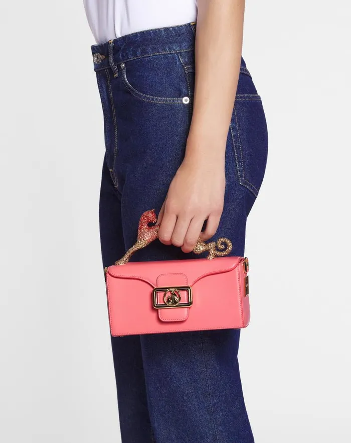 Women Lanvin Mini Bags and Clutches Nano Pencil Cat Bag In Leather And Rhinestones Venusdune Women Lanvin Mini Bags and Clutches Nano Pencil Cat Bag In Leather And Rhinestones Venusdune