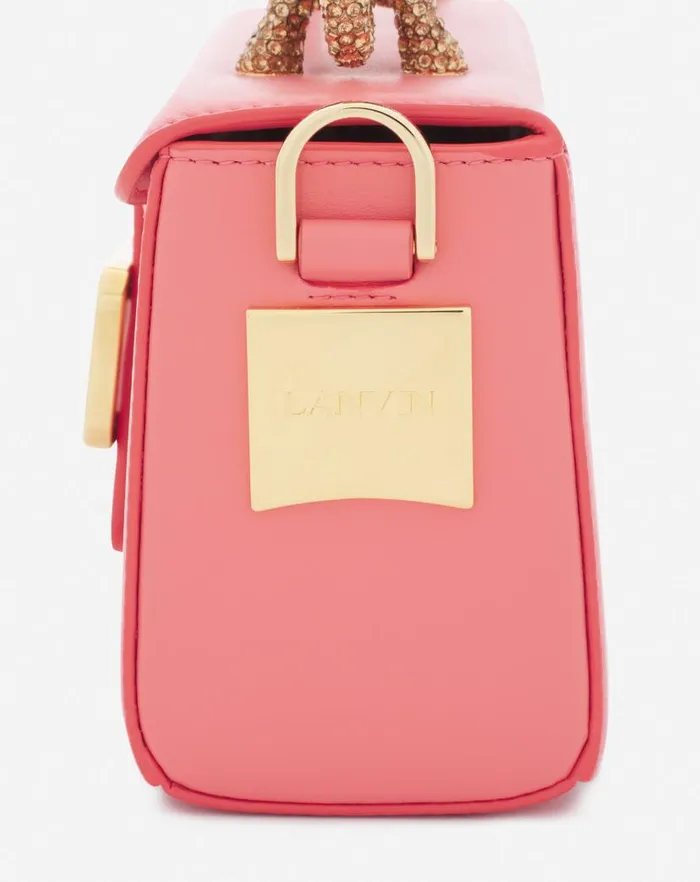 Women Lanvin Mini Bags and Clutches Nano Pencil Cat Bag In Leather And Rhinestones Venusdune Women Lanvin Mini Bags and Clutches Nano Pencil Cat Bag In Leather And Rhinestones Venusdune