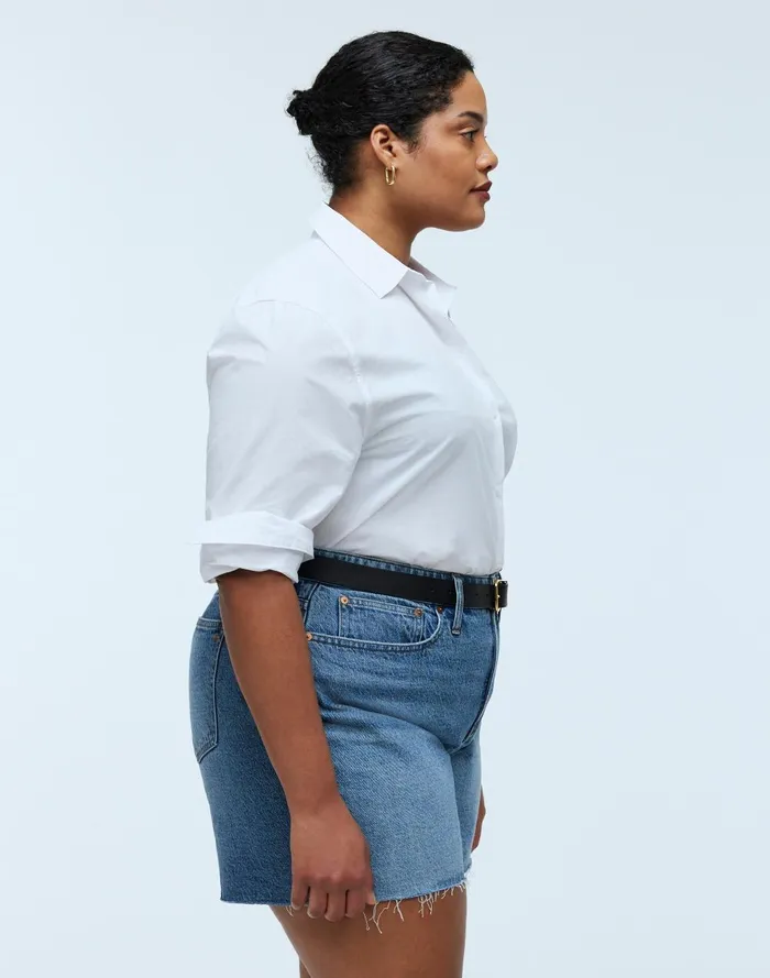 Women Shorts Madewell The Plus Curvy Perfect Vintage MidLength Jean Short In Dewberry Wash