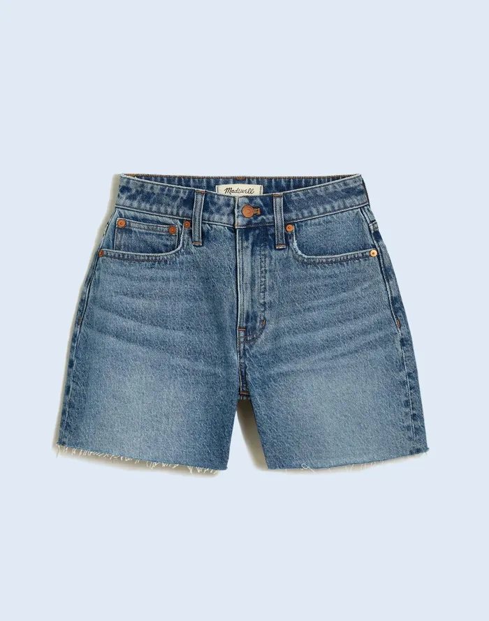 Women Shorts Madewell The Plus Curvy Perfect Vintage MidLength Jean Short In Dewberry Wash