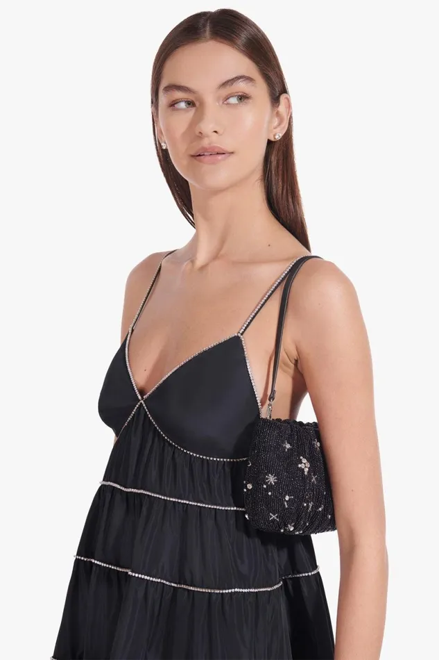 Women Shoulder STAUD BEADED BEAN BAG STARRY NIGHT Women Shoulder STAUD BEADED BEAN BAG STARRY NIGHT