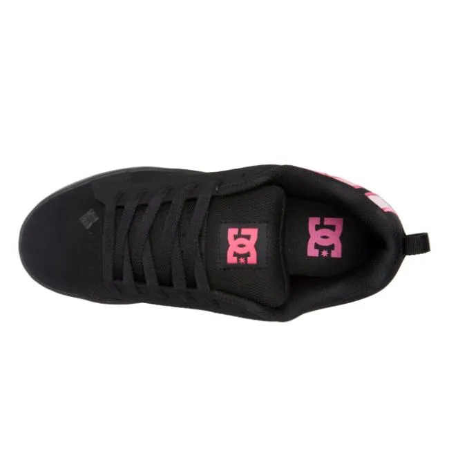 Women Sneakers DC Women039s Court Graffik Shoes Black Gradient Women Sneakers DC Women039s Court Graffik Shoes Black Gradient