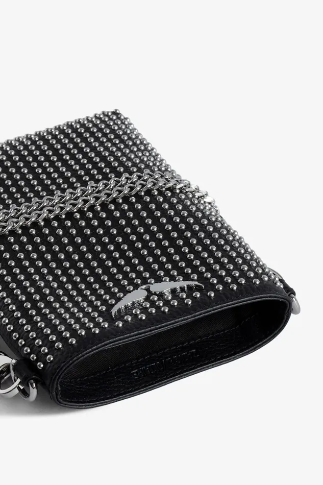 Women Zadig and Voltaire Clutches Rock Dotted Swiss Pouch Clutch Black