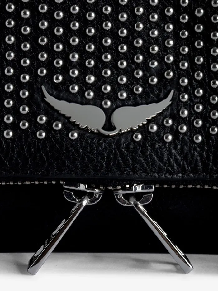 Women Zadig and Voltaire Clutches Rock Nano Dotted Swiss Clutch Black